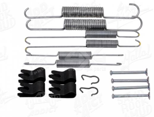 (KUN25) SPRING & FIXING SET brake, RR, set