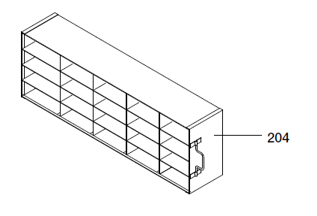 (B.Medical UF455/755) RACK, 13x13x5cm, for 20 cryoboxes