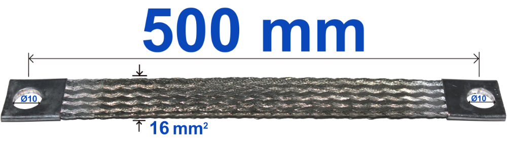 EARTH BRAID, tinned copper, 16mm², 500mm