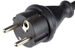 PLUG male, plastic, type E+F/EUR, 2P+T 16A, IP44