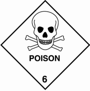 LABEL dangerous goods, class 6, poison