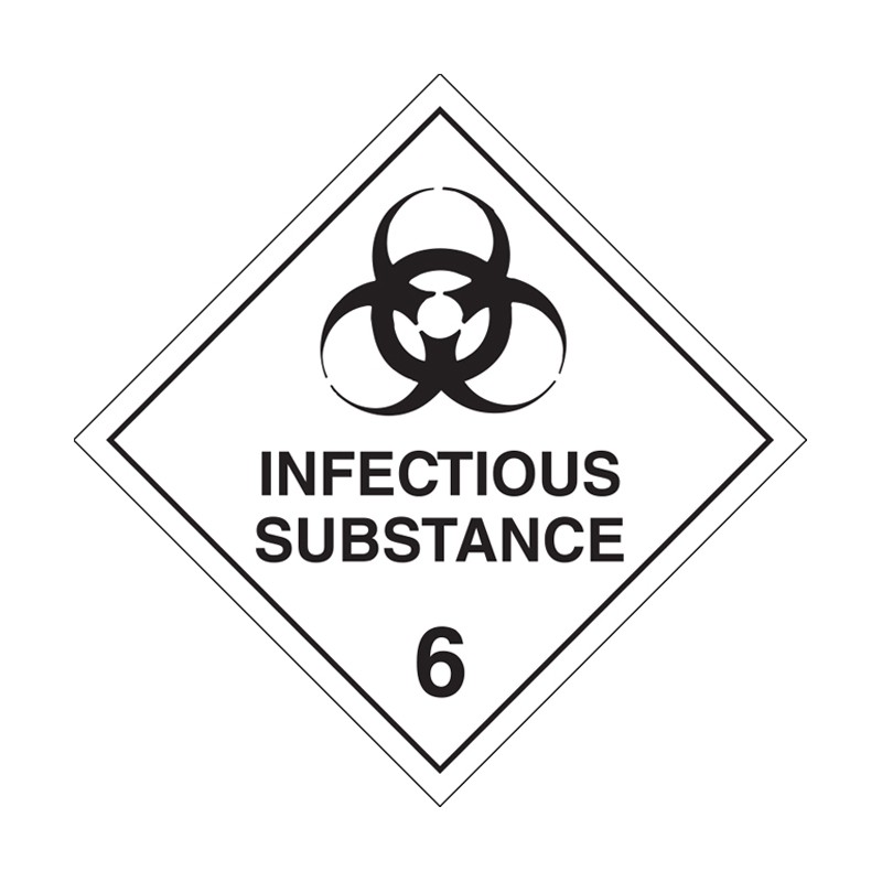 LABEL dangerous goods, class 6, infectious substance