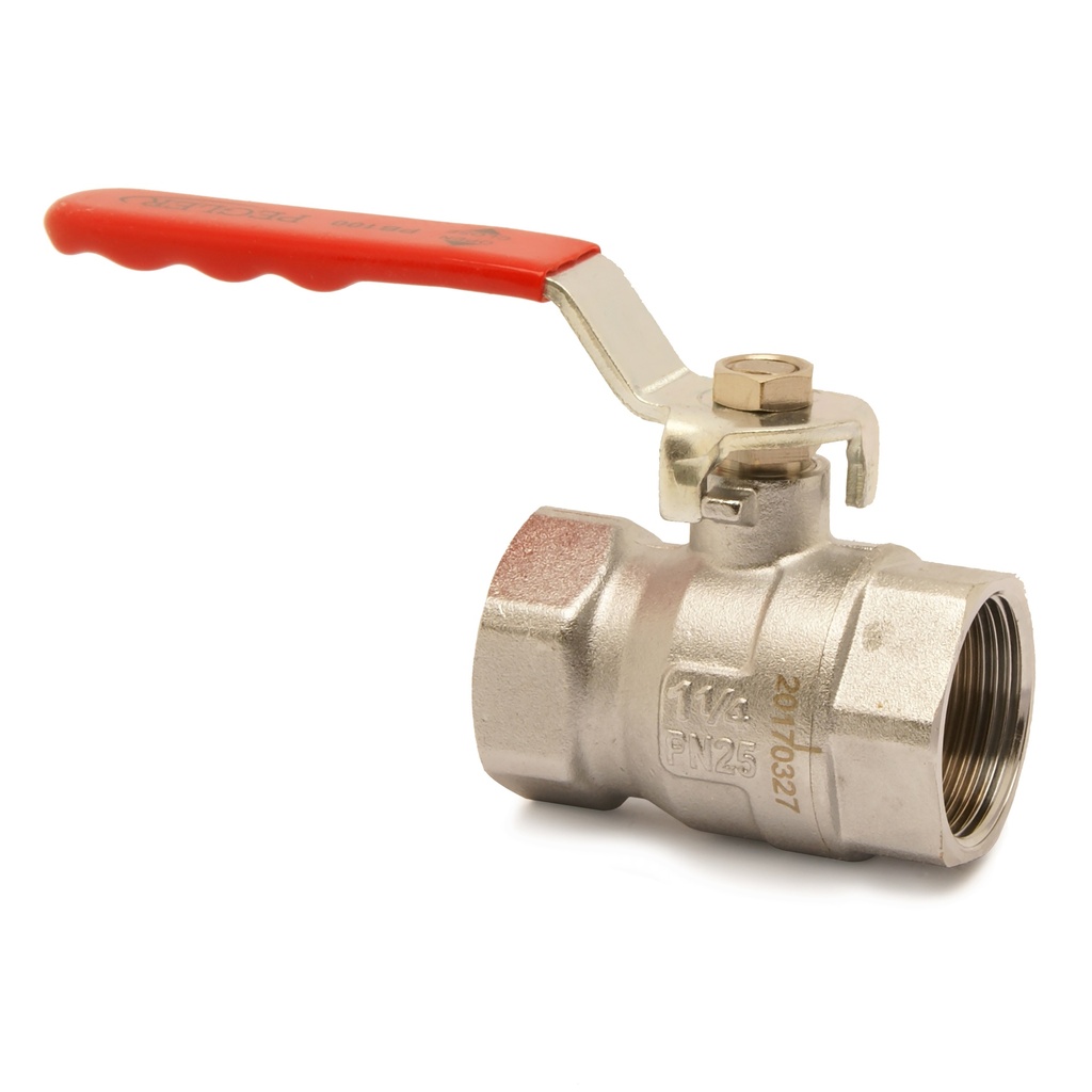 BALL VALVE full flow, chrome plated brass, ½", FxF threaded