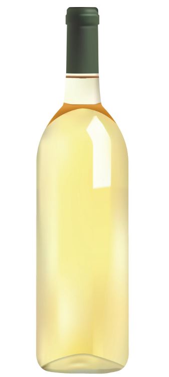 VIN blanc, 75cl, la bouteille
