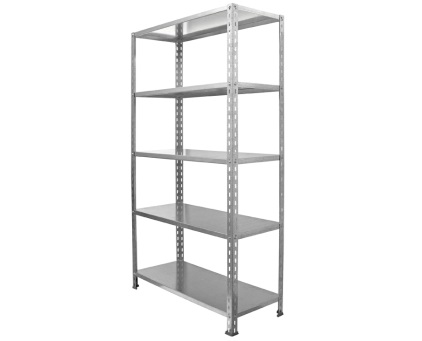 SHELVES, galvanised, ±200x100x50cm, 5 plates