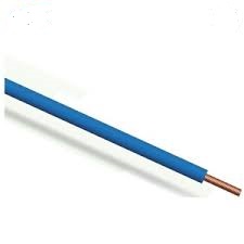 WIRE rigid, copper, 2.5mm², blue, per metre