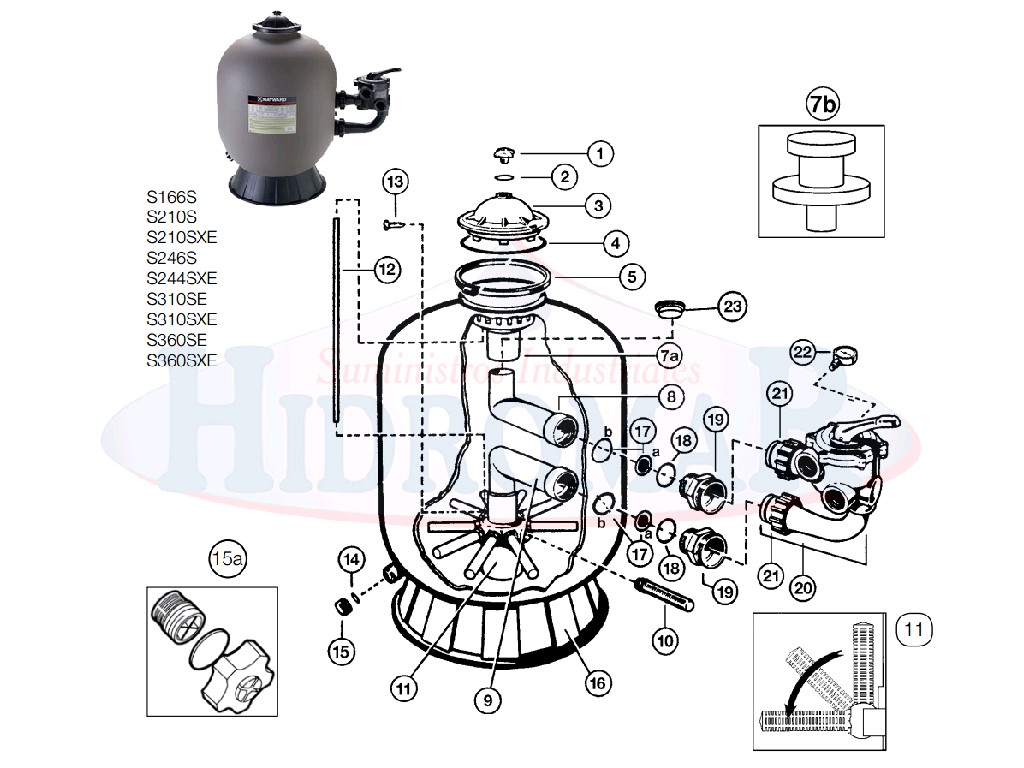 (Hayward S310SE) DOME head