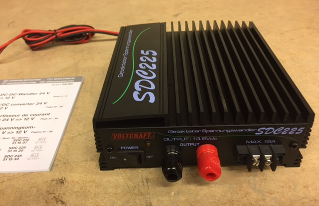 CONVERTER DC/DC, 24V/12V 20A, for HF radio in truck