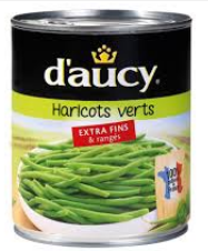 HARICOTS VERTS, 400g, extra fins, la boîte