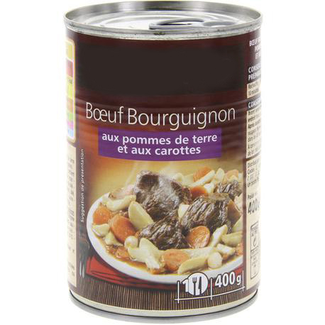 BOEUF BOURGUIGNON, 400g, la boîte