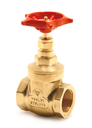 GATE VALVE full flow, brass, 2", FxF threaded