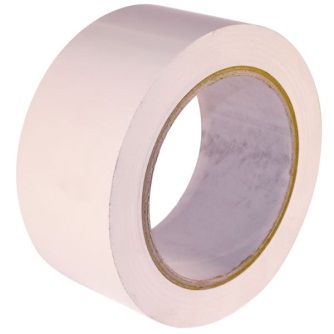 TAPE adhesive, PVC, 48mmx66m, white, roll