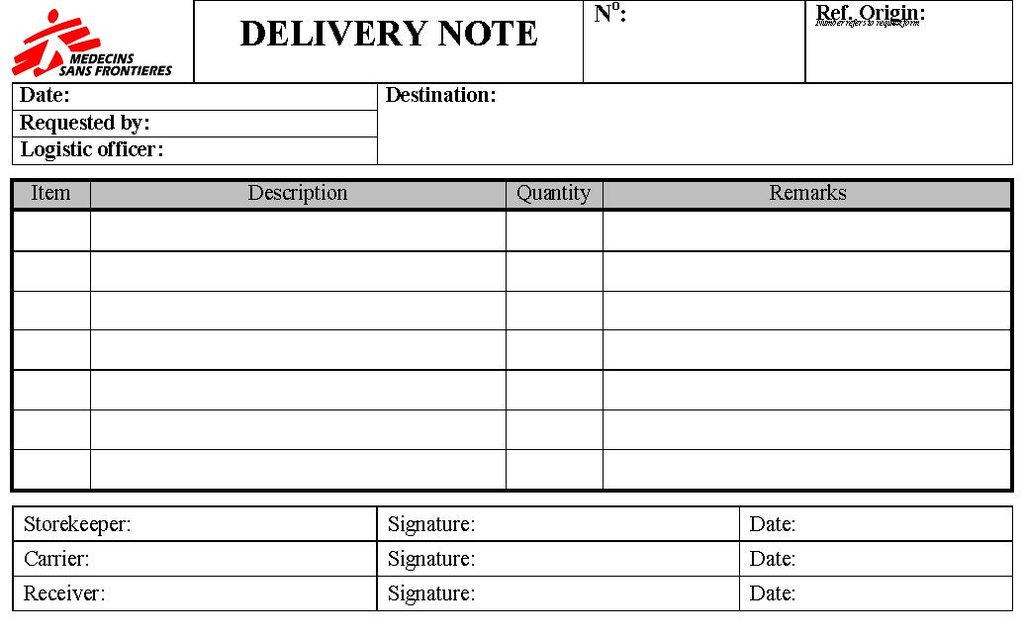 DELIVERY NOTE freight, A5, self-copying x3, English, booklet