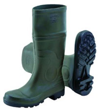 SAFETY BOOTS, PVC, size 43, protective tip, pair