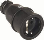 CONNECTOR female, rubber, Schuko 2P+E, 16A, IP44