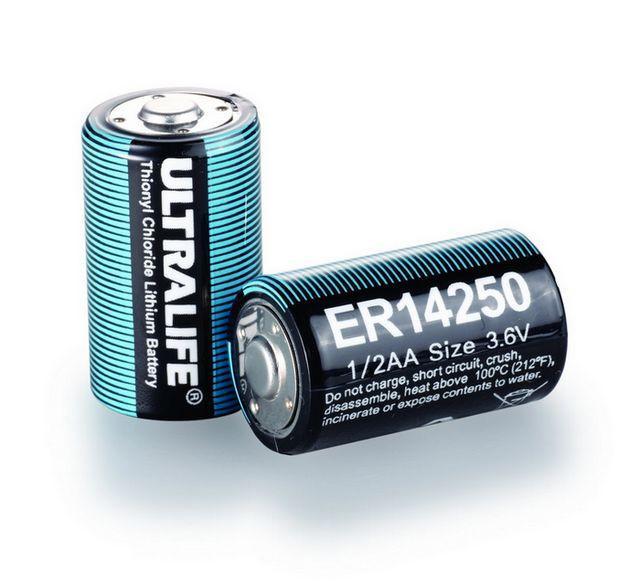 BATTERY dry cell (LS350/½AA) lithium, 3.6V, Ø14.3x25mm