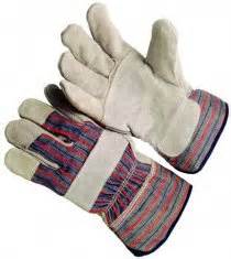 GANTS de travail, avec protection en cuir, paire