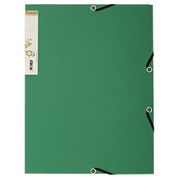 FOLDER flaps & elastic bands, plastic, 240x322mm, green