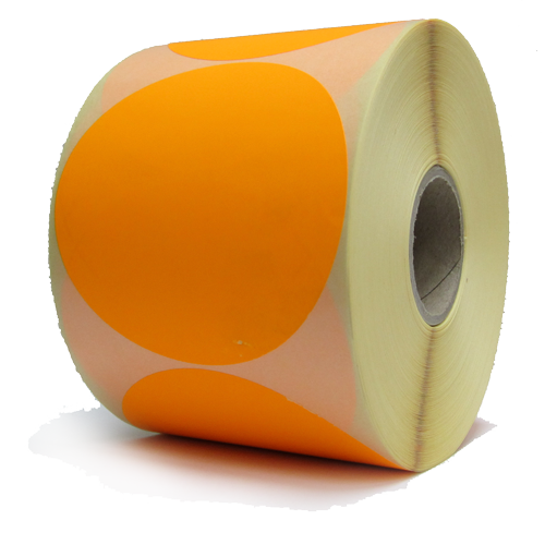 STICKER round, Ø ±60mm, orange