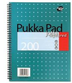 NOTEBOOK, A4, squared, spiral-bound, 180 pages