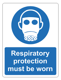 AUTOCOLLANT protection respiratoire, 20x20cm, pictogramme