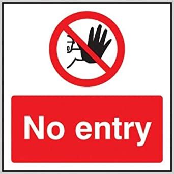 STICKER no entry, 20x20cm