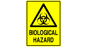 STICKER biological hazard, 20x20cm, pictogram