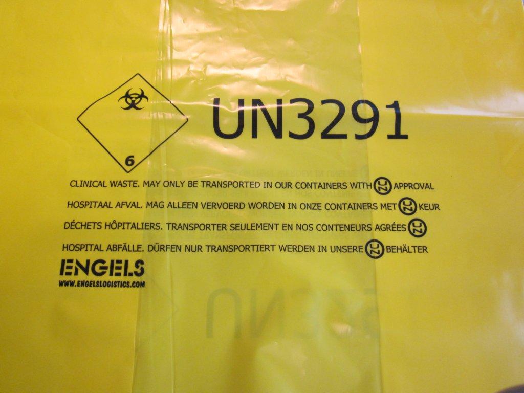 REFUSE BAG, 60l, yellow, for infectious waste