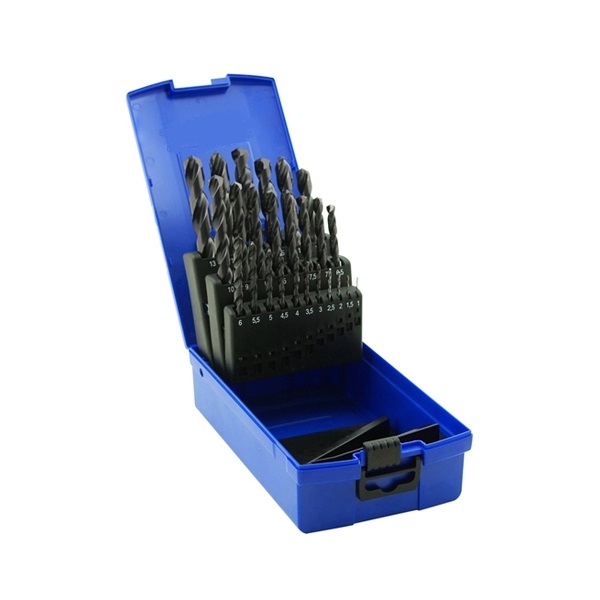 TWIST DRILL BIT SET rolled, 1-13mm, 1/2mm, for metal