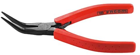 NOSE PLIER 40° half-round smooth jaws, 155mm, 403