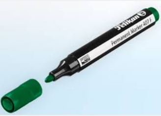 MARKER permanent, large chisel point, green