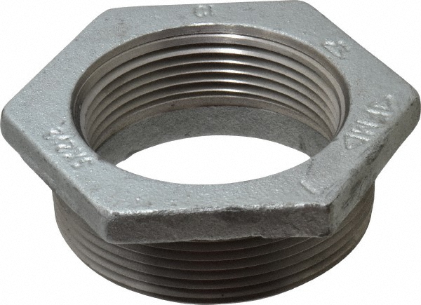 REDUCER COUPLING threaded, galvanized, 2"-1"¼, MxF