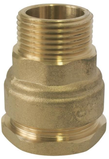 REDUCER COUPLING compr/threaded, brass, Ø 40mm-1"¼, male