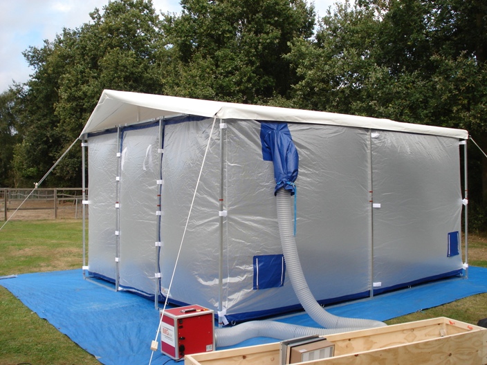 (operation theatre envelop) ALUMINIUM FRAME + ROOF SHEET