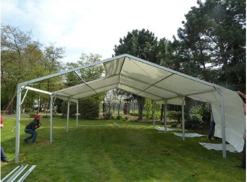 (WRG tent modulaire) EXTENSION, 6x3m, avec fenêtres, lot