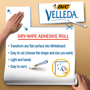 WHITEBOARD roll, 100x67cm, self-adhesive