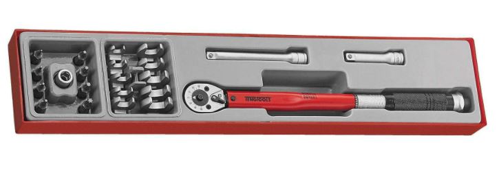 TORQUE WRENCH + SOCKETS, 3/8", 8-22mm, box