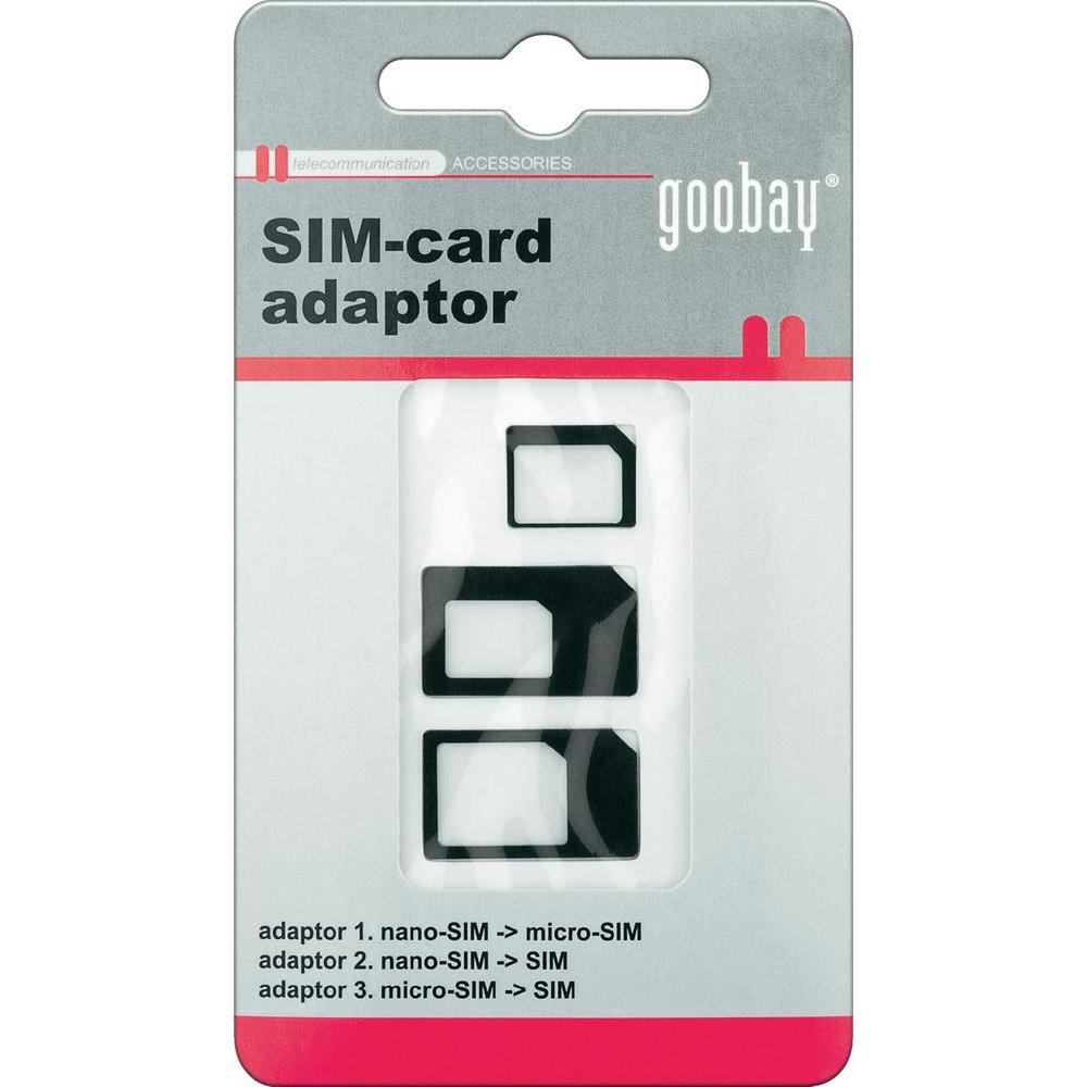 (lecteur carte SIM) ADAPTATEURS CARTE, 3 tailles, lot