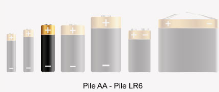 PILE sèche (R6/AA) alcaline, 1,5V