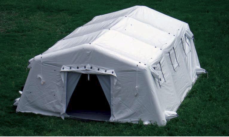 TENT inflatable (Losberger TAG42T2) 40m², white, 4 doors