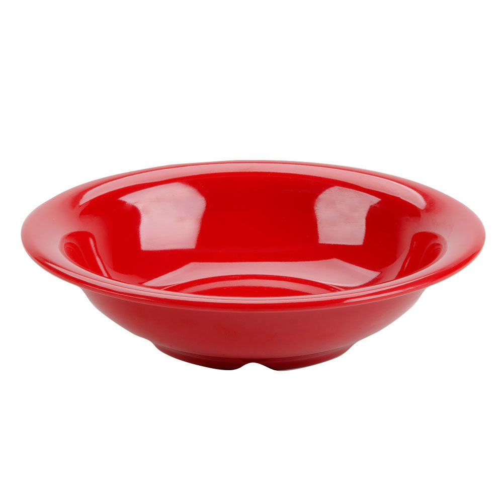 PLATE deep, food-grade plastic, 0.5l, red/orange