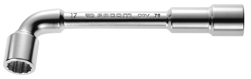 OPEN-SOCKET WRENCH 12x6 point 90°, 20mm, metric, 76.20