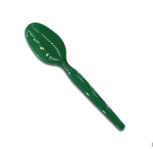 SOUP SPOON, plastic, 15ml, green