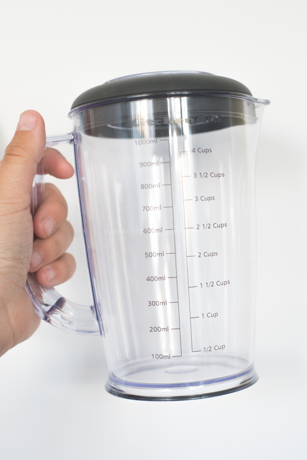 MEASURING JUG, 1l, graduated, translucent, unbreakable + lid