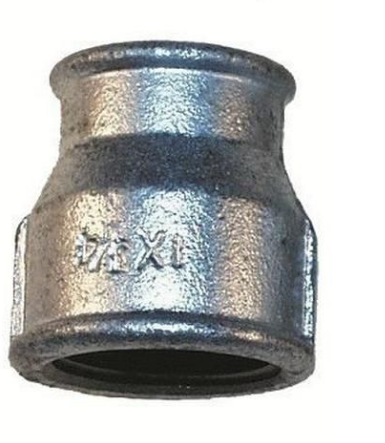 REDUCER COUPLING threaded, galvanized, 2"-1"¼, FxF