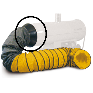 (space heater 37/53 kW) OUTLET CONE, Ø300mm, 1 duct