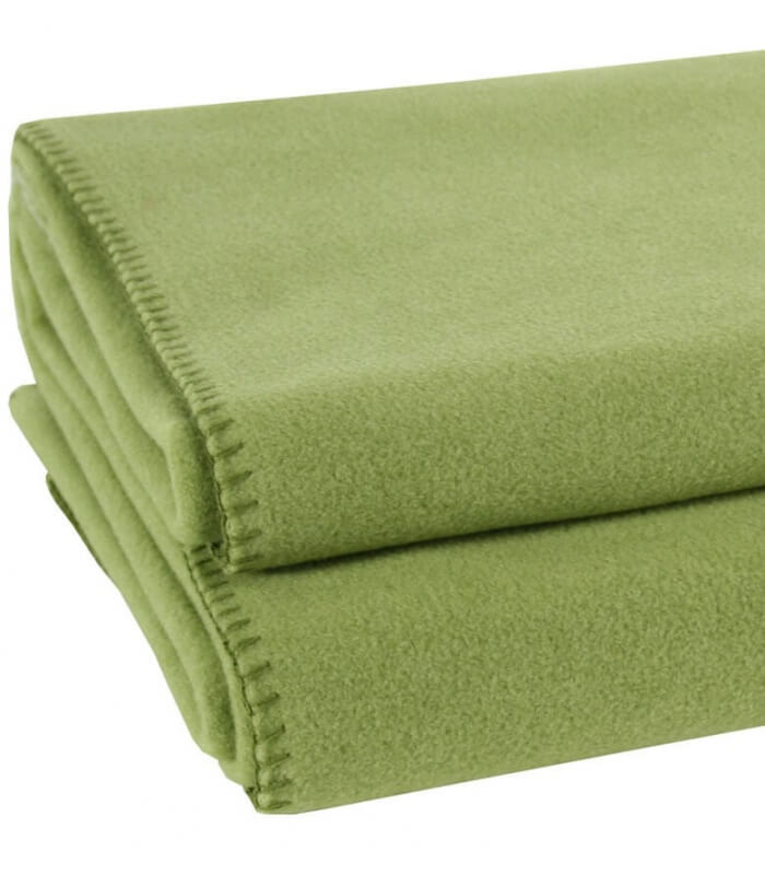 BLANKET, fleece, 1.5x2m, green, for suspected cases