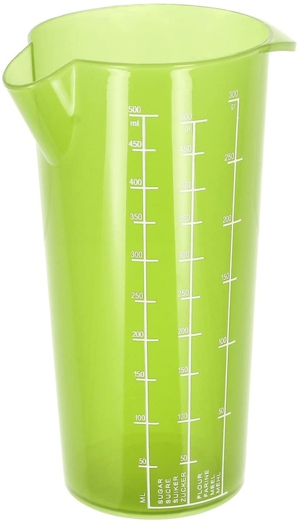CUP, food-grade plastic, 250ml, graduated, green