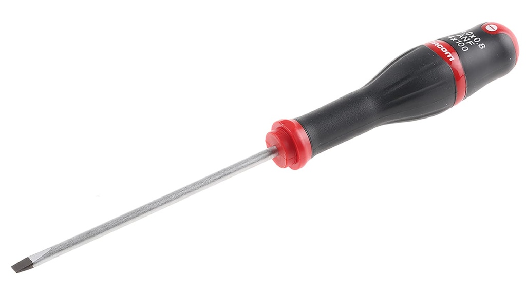 SCREWDRIVER flat, milled bl., 4x100mm, isoryl, AT4X100