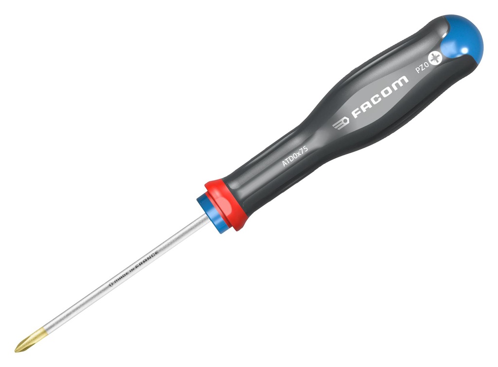 SCREWDRIVER Pozidriv, PZ0x75mm, round blade, ATD0X75